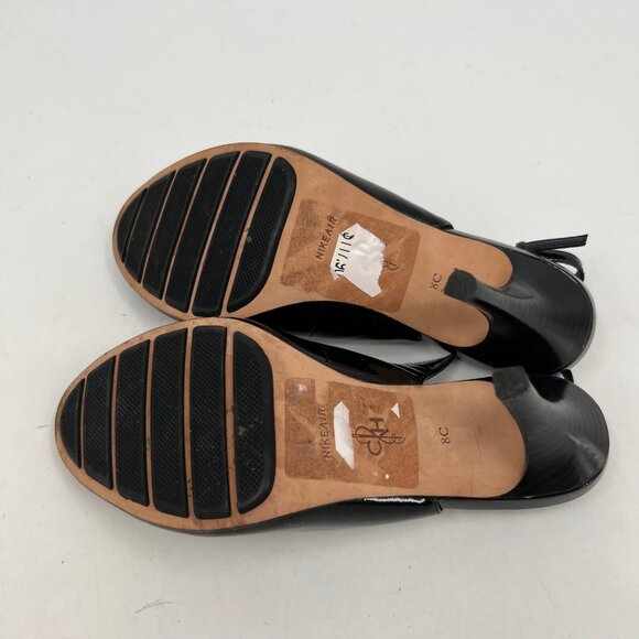 Cole Haan Black Peep Toe Slingback Heels | Size 8 - Picture 8 of 9
